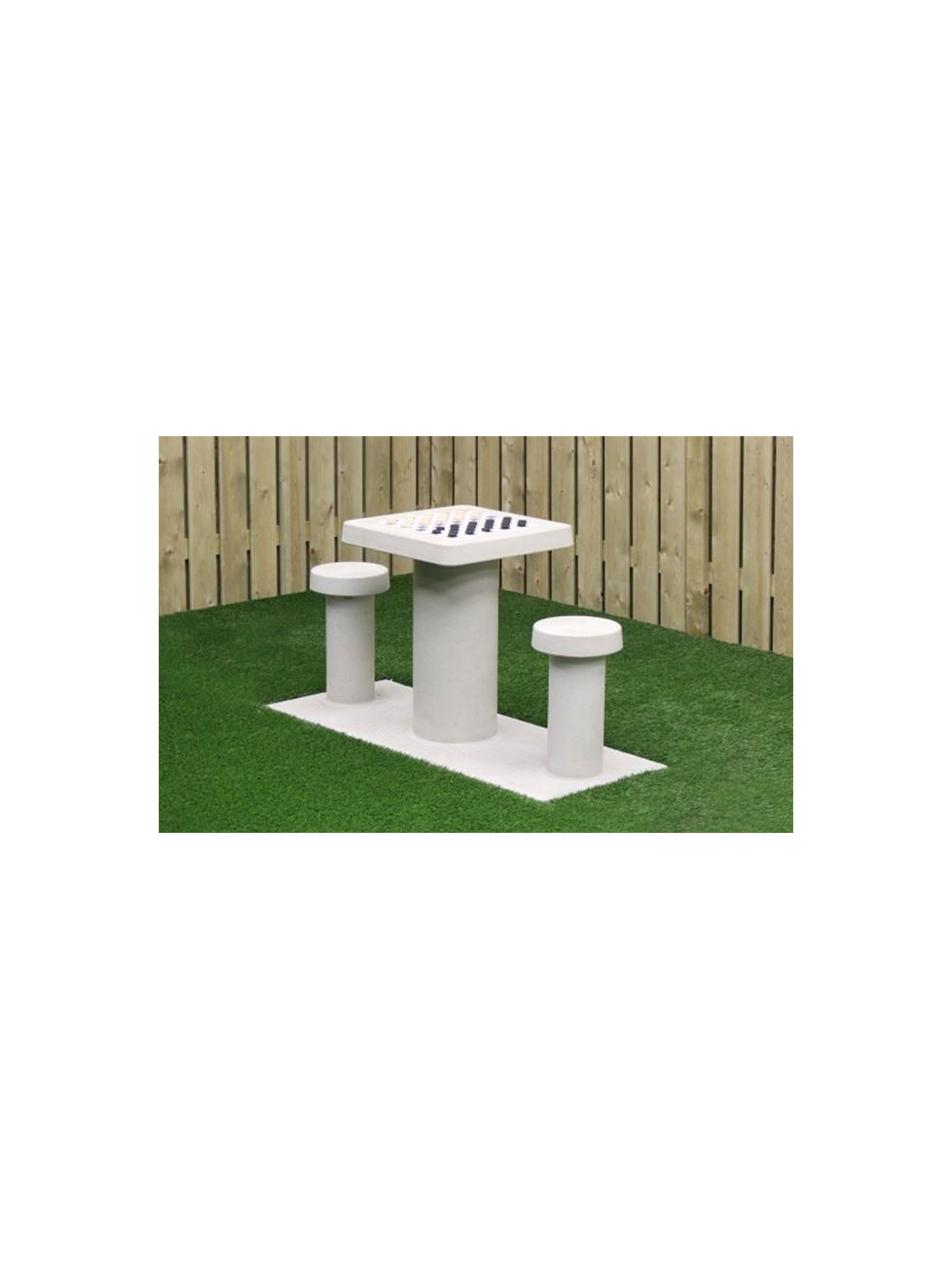 TABLE DE JEUX DAME BETON 2 PLACES