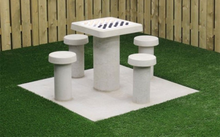 TABLE DE JEUX DAME BETON 4 PLACES