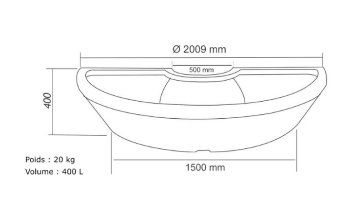 POT DEMI CONTOUR D'ARBRE