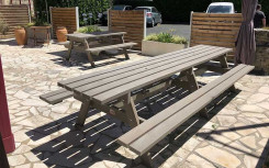 TABLE DE PIQUE NIQUE PLASTIQUE RECYCLE 3600 mm