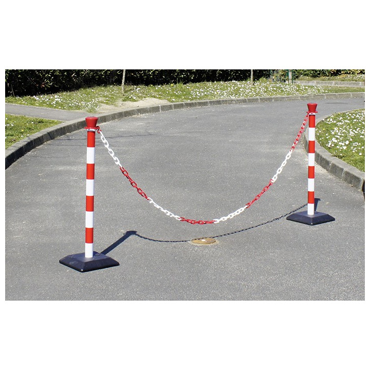 KIT POTEAUX PVC - BASE A LESTER ROUGE ET BLANC