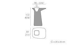 TABLE HAUTE MOMA EN POLYÉTHYLÈNE DESIGN
TABLE MANGE DEBOUT EN PLASTIQUE MODERNE