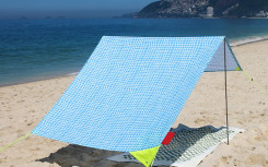 TOILE PORTABLE DESIGN CARREAUX BLEUS