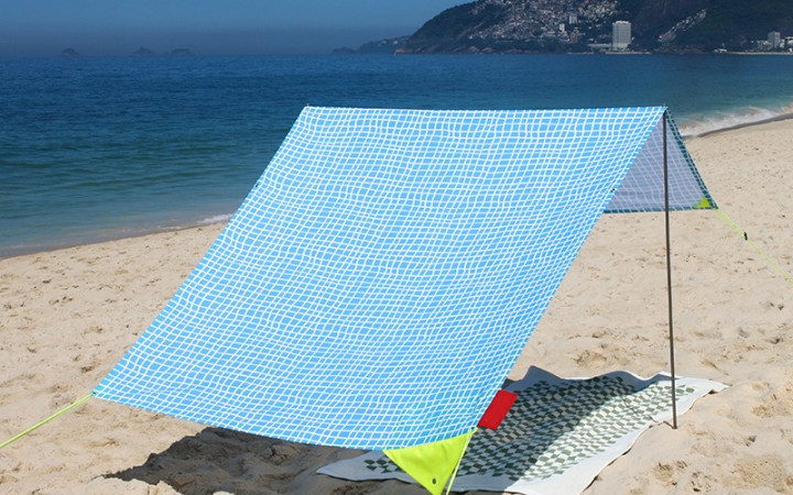 TOILE PORTABLE DESIGN CARREAUX BLEUS