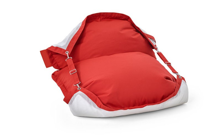 POUF GEANT PISCINE EXTERIEUR ROUGE
