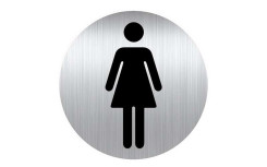 PANNEAU WC FEMME WIFI ALU ROND ADHESIF Ø 80