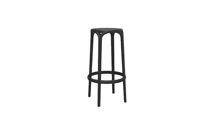 TABOURET BROOKLIN NOIR H. 760 mm