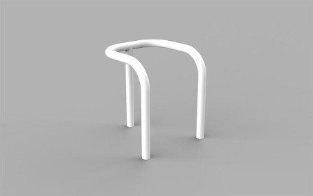 ETRIER CANDELABRE Ø 60 ACIER PEINT BLANC