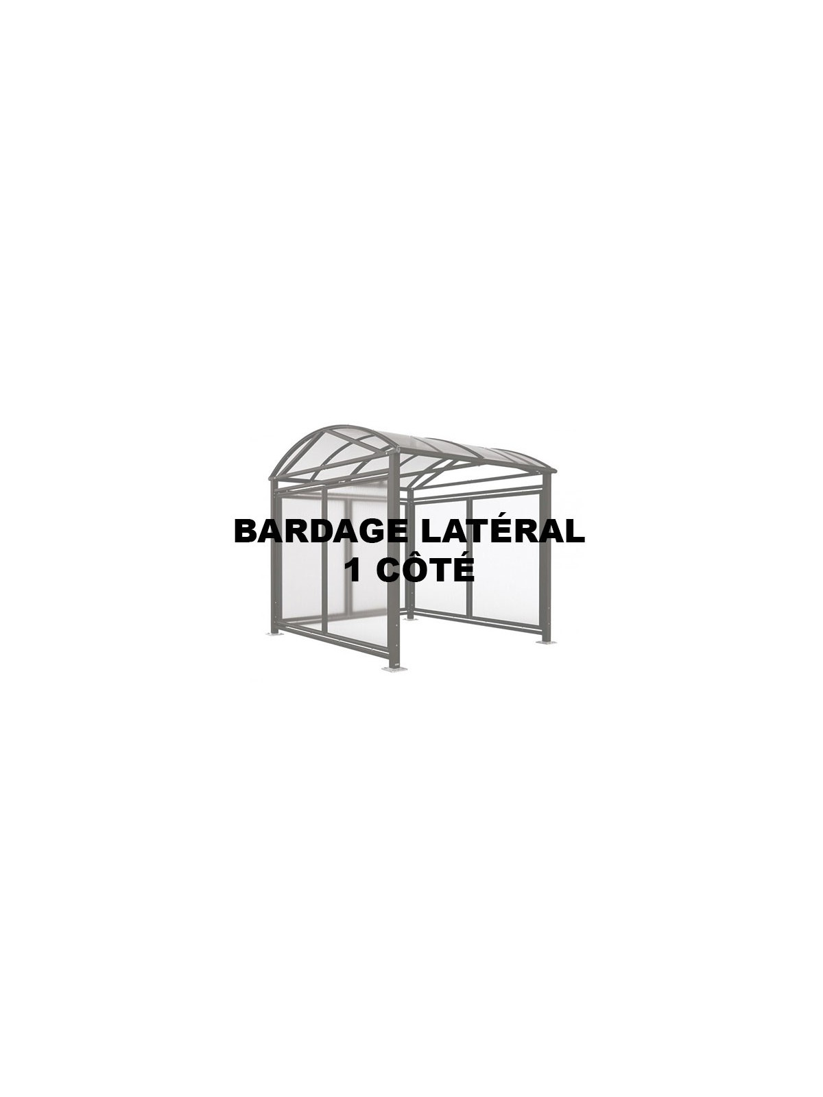 BARDAGE LATERAL 1 COTE - ABRI CYCLE VERNON LARGE