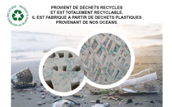 BANC OCÉAN EN THERMOPLASTIQUE ISSU DE LA REVALORISATION DES DÉCHETS MARINS