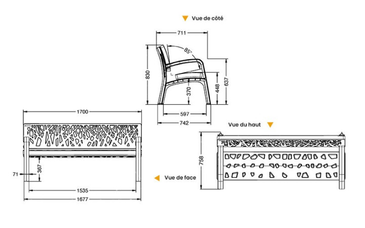 DIMENSIONS BANC OCEAN BANC OCEAN DECHETS ORIGINE MARINE