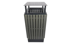 Poubelle de ville carrée CAMELIA exterieur issue de matériau recyclé