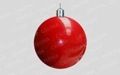 BOULE GÉANTE DE NOËL DÉCORATIVE ROUGE