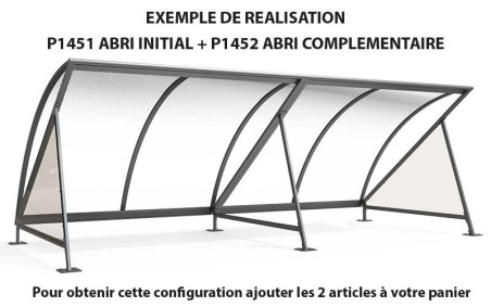 ABRI VÉLO DEMI LUNE COMPLÉMENTAIRE ESPACE PUBLIC VILLES ET ENTREPRISES