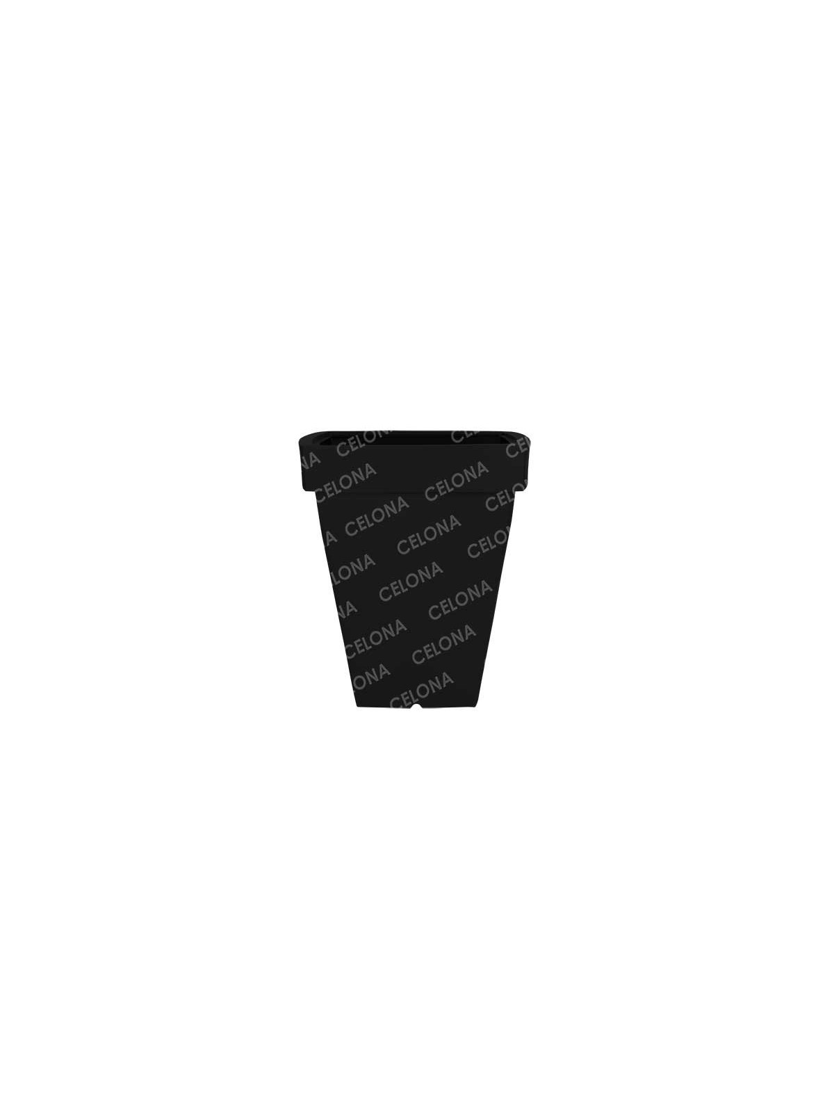 JARDINIERE POT CARRE POLYETHYLENE NOIR