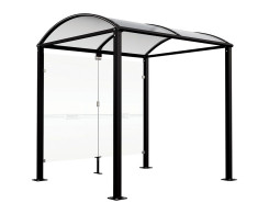 ABRI CYCLES VOUTE VERNON INITIAL BARDAGE DE FOND VERRE AVEC PIEDS FIXES - NOIR