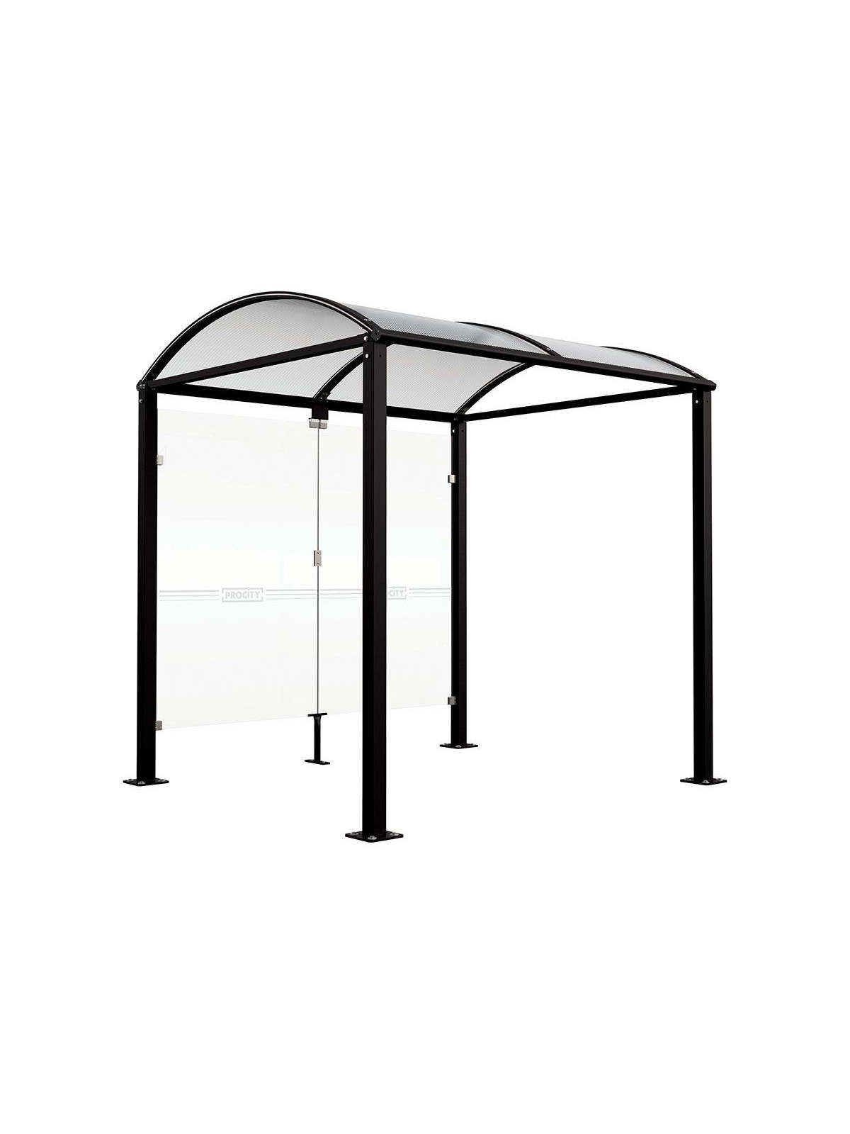 ABRI CYCLES VOUTE VERNON INITIAL BARDAGE DE FOND VERRE AVEC PIEDS FIXES - NOIR