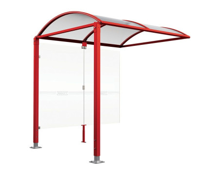 EXTENSION ABRI CYCLES VOUTE VERNON INITIAL BARDAGE DE FOND VERRE PIEDS RÉGLABLES ROUGE