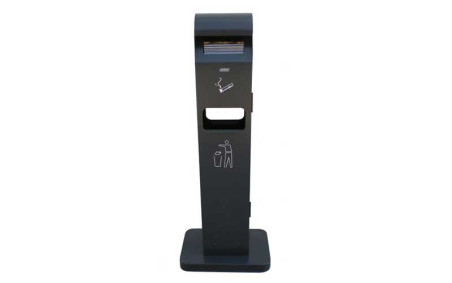 CENDRIER MALONE SUR PIED AVEC CORBEILLE