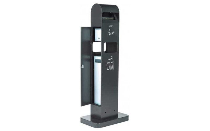 CENDRIER MALONE SUR PIED AVEC CORBEILLE