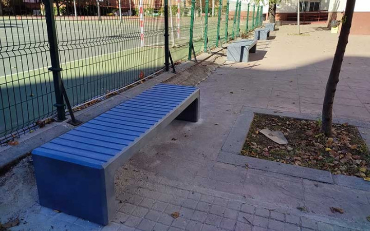 BANQUETTE POLYETHYLENE CALVI GRIS FONCE