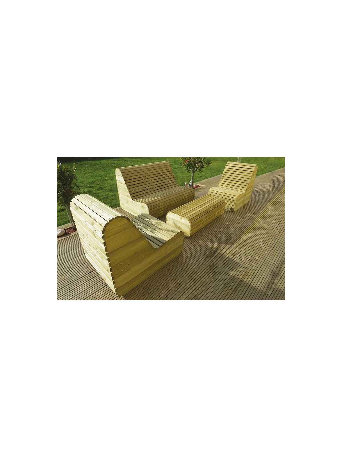 TABLE BASSE DESIGN EN BOIS YUMA MOBILIER DE DÉTENTE MODERNE POUR BAR GUINGUETTE ET ENTREPRISE