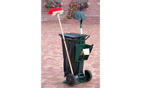 CHARIOT DE VOIRIE POUR SAC PLASTIQUE MISE EN SITUATION