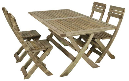 TABLE REPLIABLE CHAMPETRE L 1750 MM