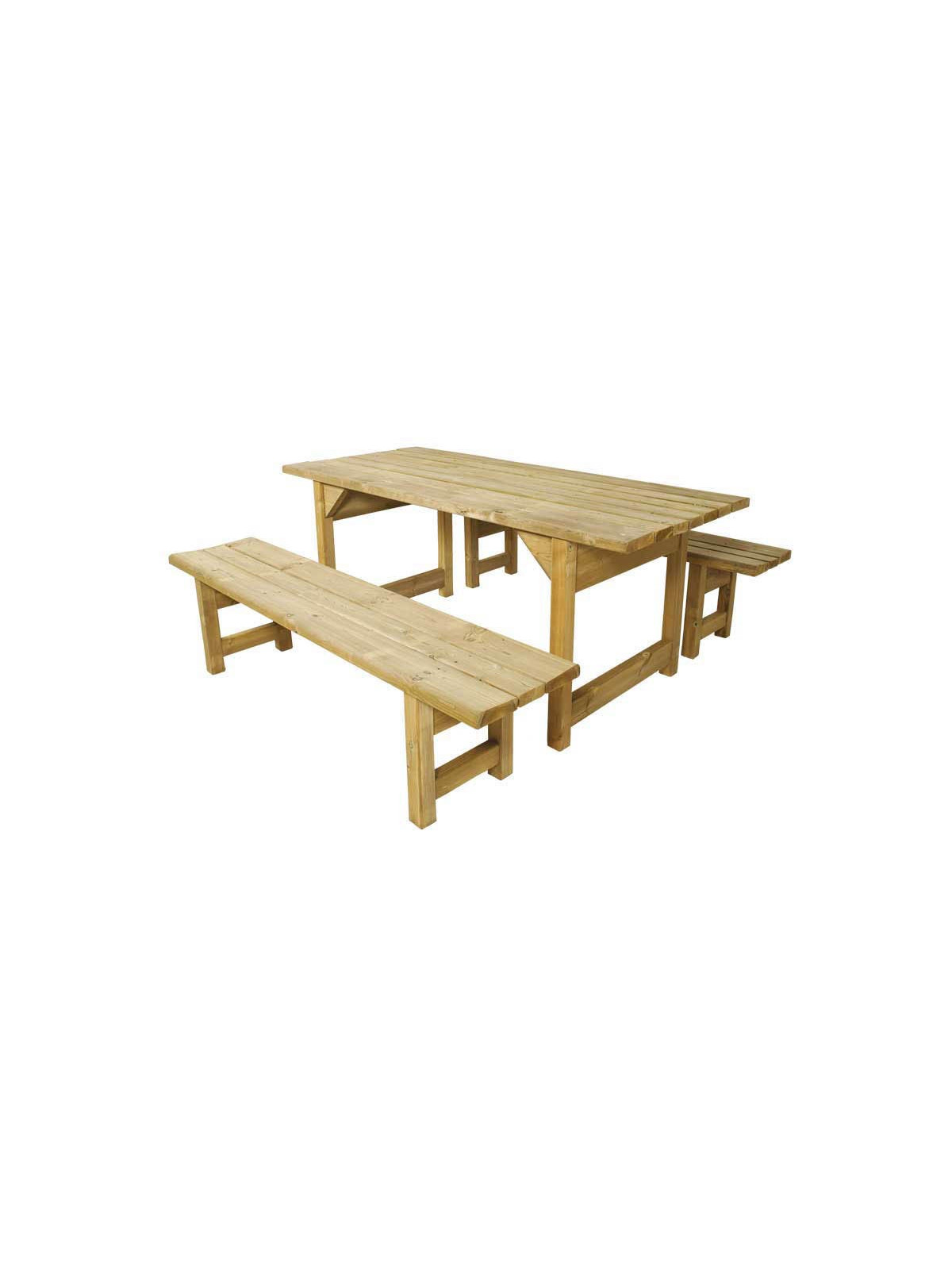 Table en bois exterieur CARPINETO, table à manger pour collectivité