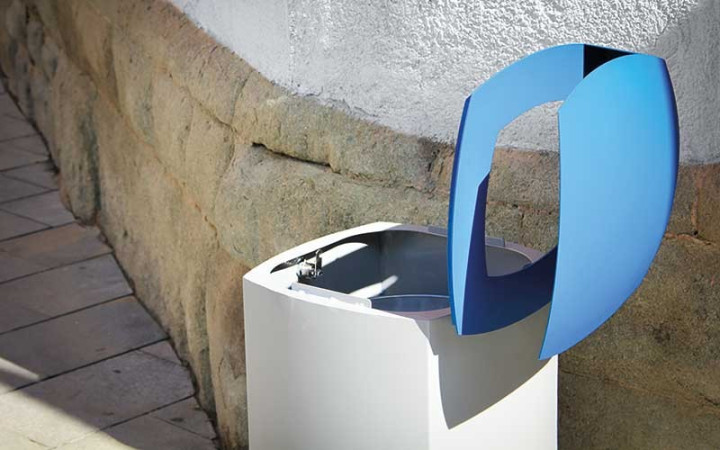 CORBEILLE LIMOSA AVEC COUVERCLE BLEU