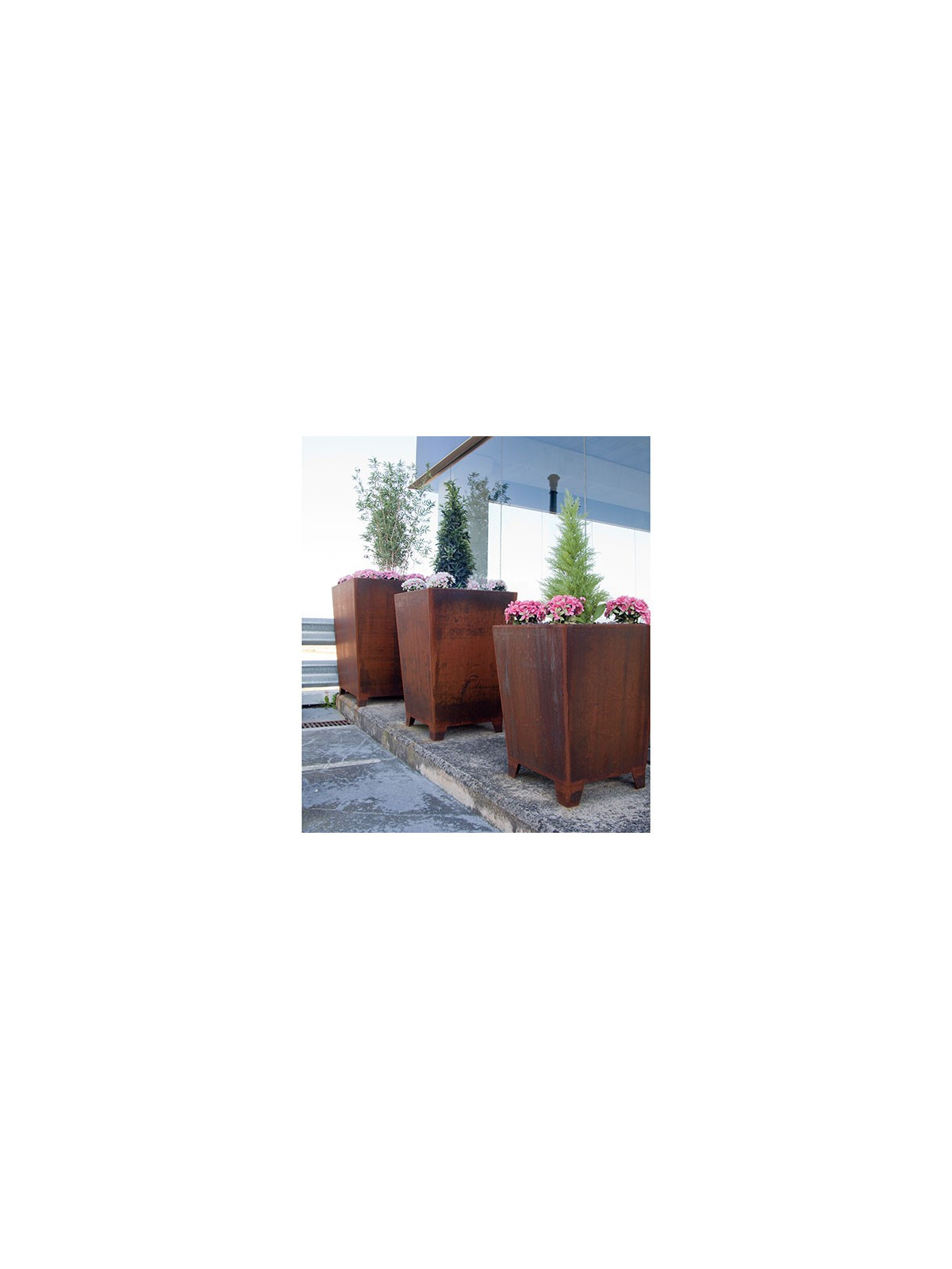 JARDINIÈRE ALES CARRES ACIER CORTEN