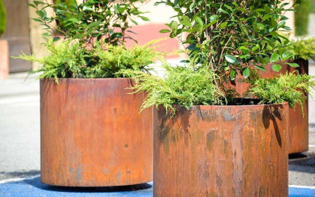 JARDINIERE ALES RONDE ACIER CORTEN