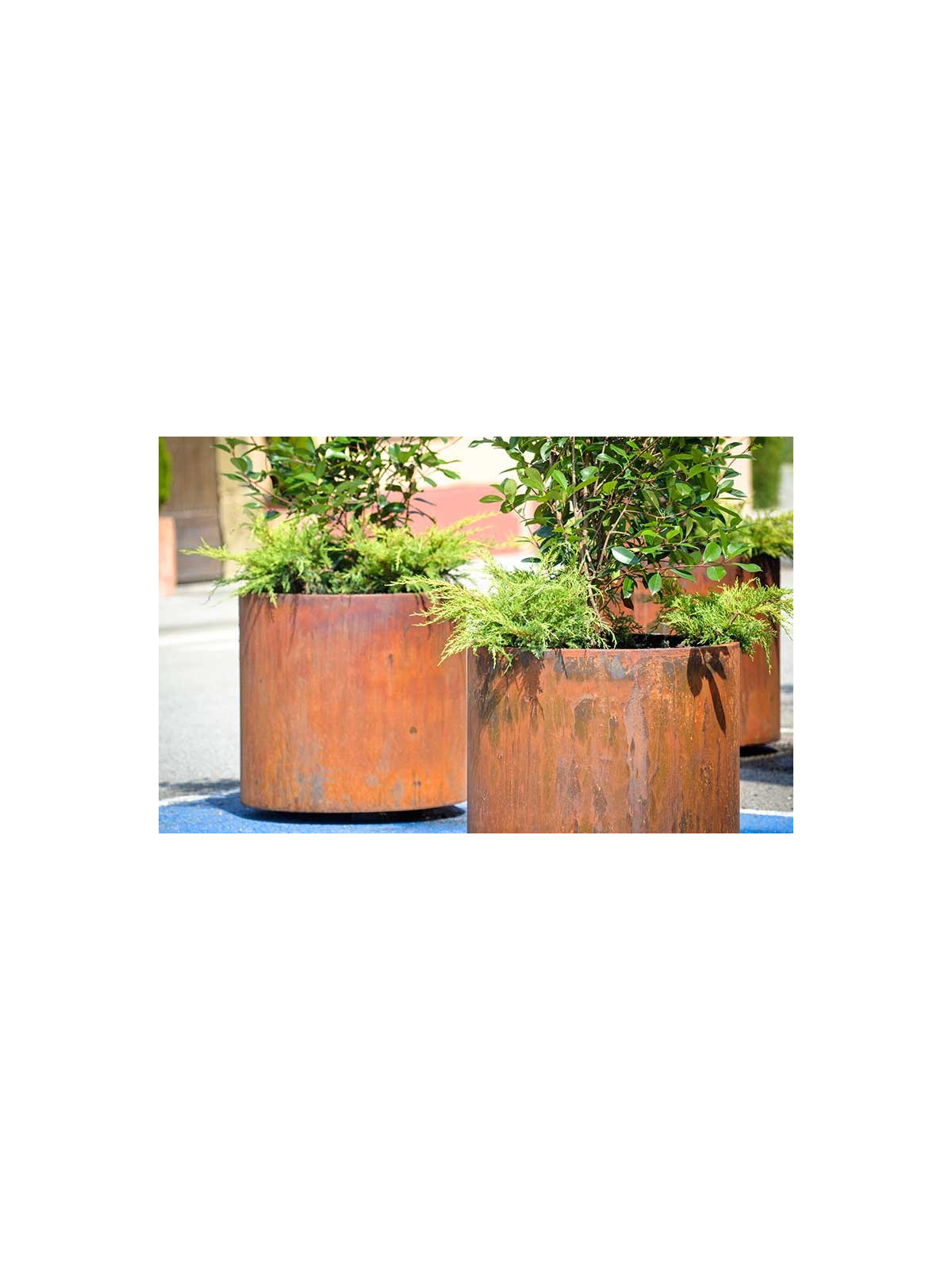 JARDINIERE ALES RONDE ACIER CORTEN