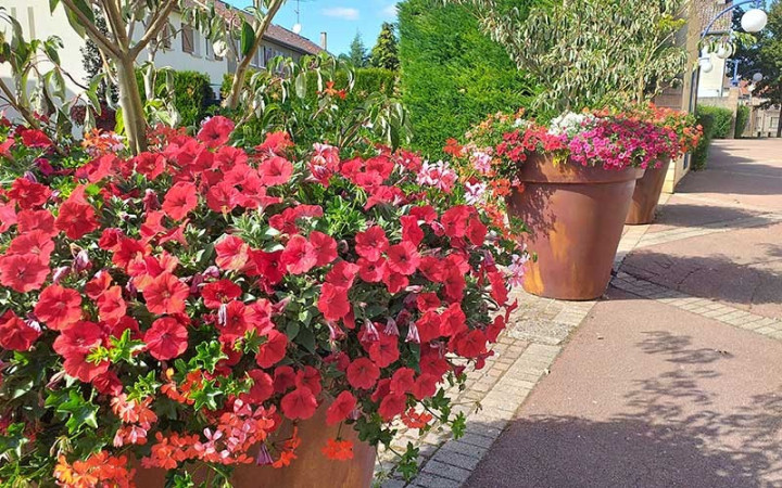JARDINIERE POT ROND EFFET CORTEN