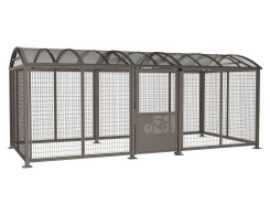 ABRI VELOS VOÛTE SECURISE XL - GRILLAGE PEINT GRIS PROCITY - CLE EUROPEENNE