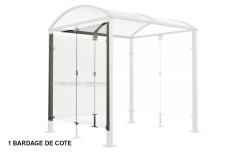 BARDAGE LATERAL POUR ABRI CYCLE VERNON