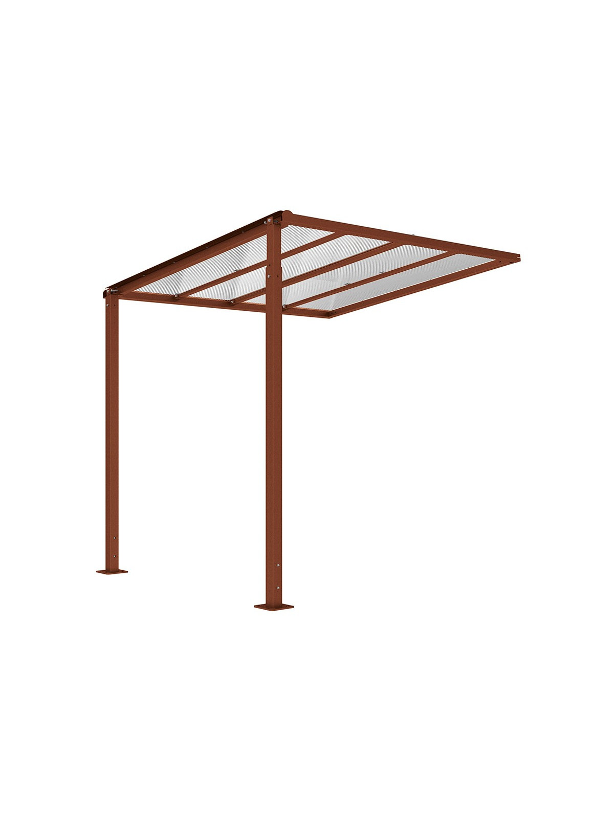 ABRI VÉLOS TITANE COMPLÉMENTAIRE SANS BARDAGE CORTEN