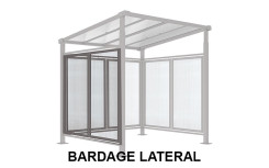 BARDAGE LATERAL 1 CÔTE POUR ABRI CYCLE TITANE