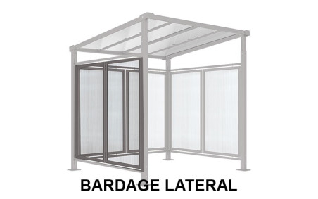 BARDAGE LATERAL 1 CÔTE POUR ABRI CYCLE TITANE