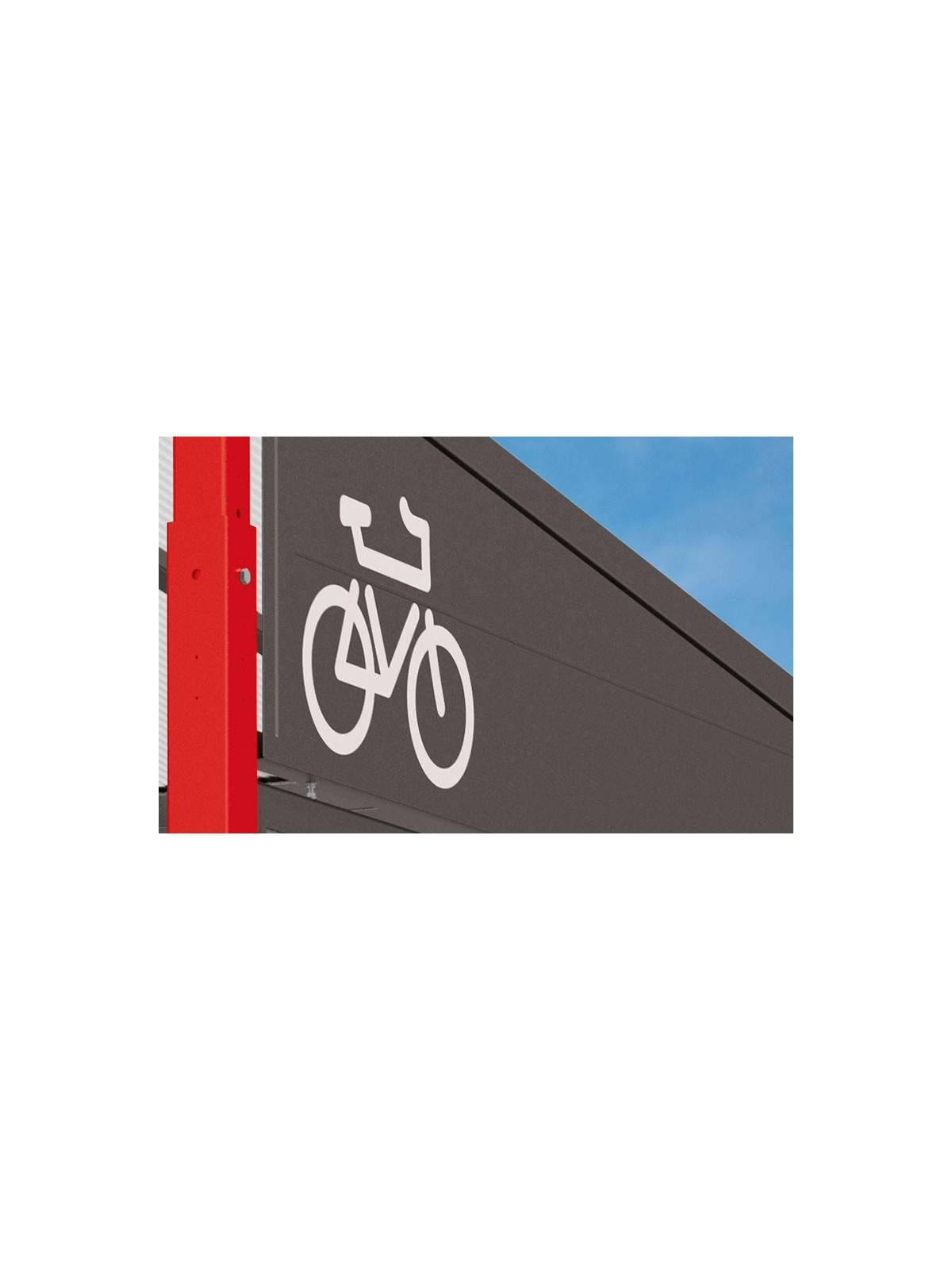 COUPE VENT DE TOITURE LATÉRAL ABRI VÉLO EXTÉRIEUR TITANE