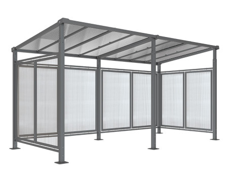 ABRI CYCLES TITANE + EXTENSION COMPLET GRIS PROCITY