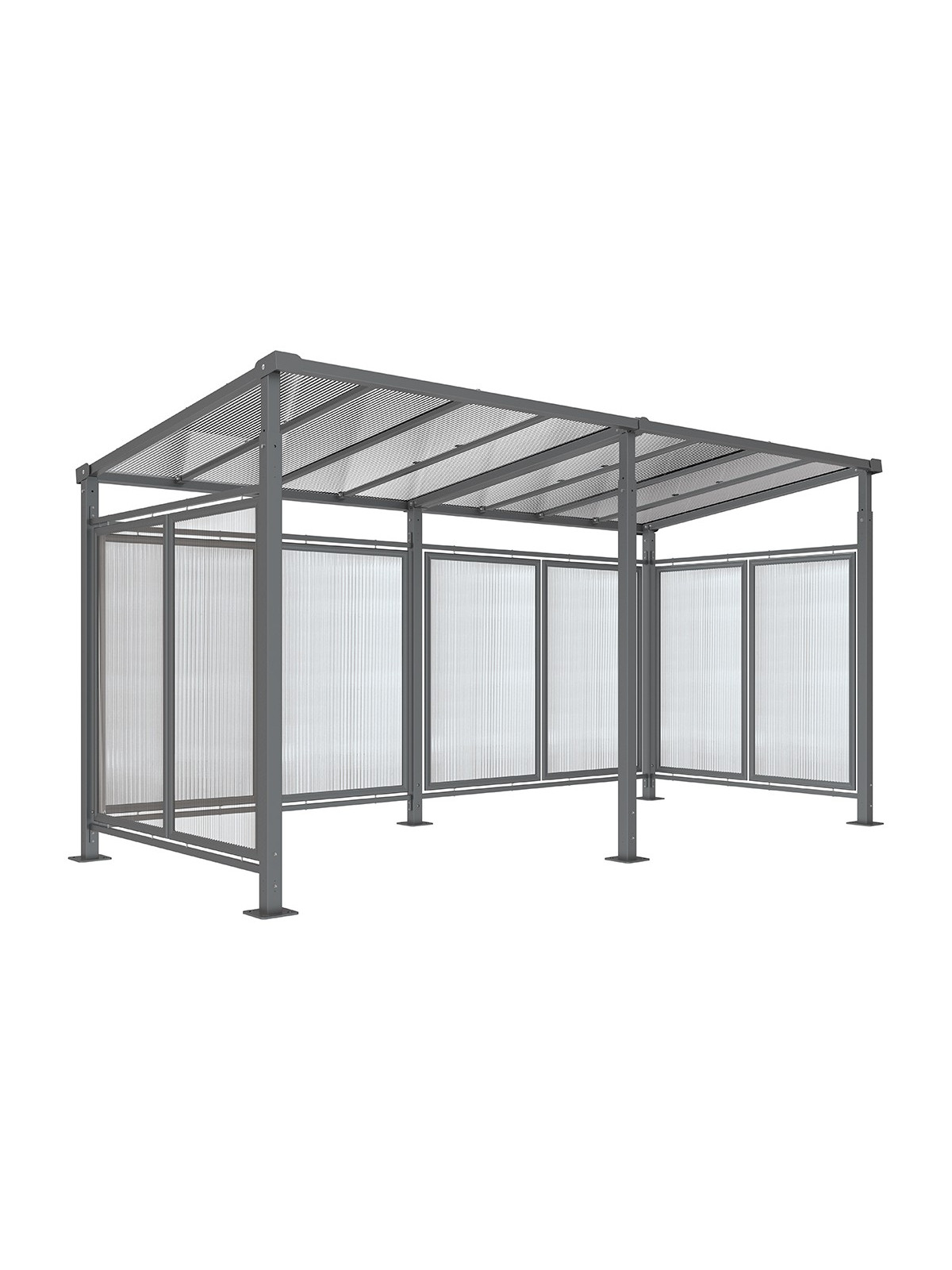 ABRI CYCLES TITANE + EXTENSION COMPLET GRIS PROCITY