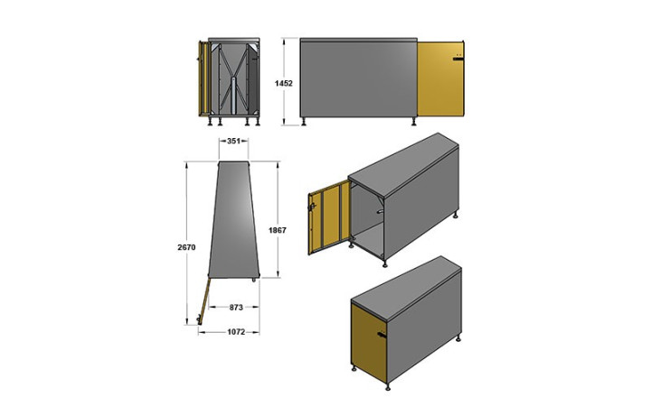 BOX A VELO SECURISE MODULEO DIMENSIONS
ABRI VÉLO INDIVIDUEL PARKING A VÉLO URBAIN