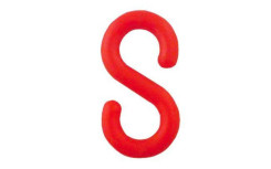 LOT DE 10 CROCHETS EN S ROUGE