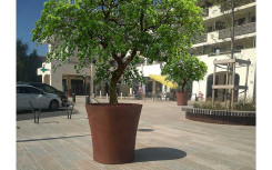 POT VOGUE ROND EFFET CORTEN MISE EN SITUATION