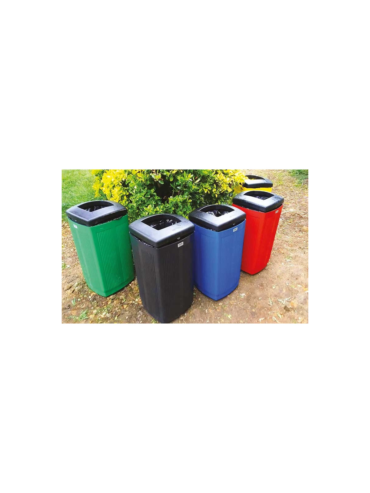 CORBEILLE PLASTIQUE EXTÉRIEURE POUR TRI SELECTIF
POUBELLE POUR PARC JARDIN