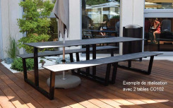 TABLE PIQUE NIQUE CUBA RECTANGLE X2