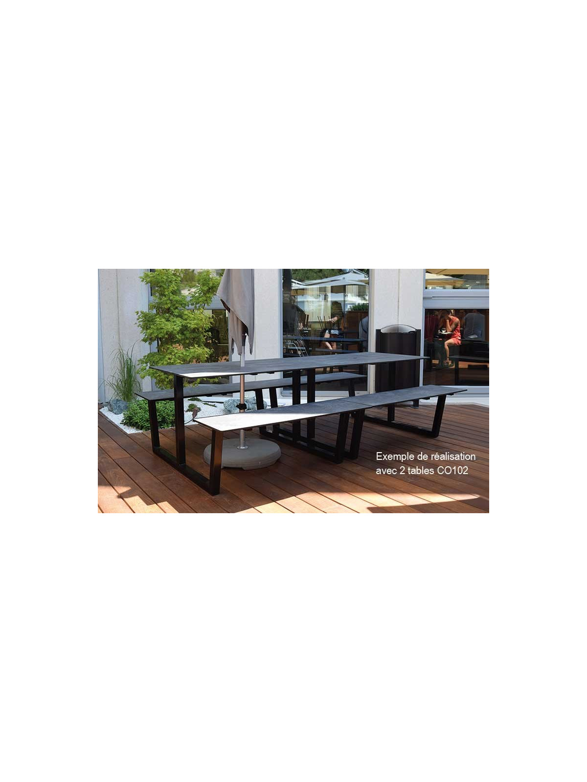 TABLE PIQUE NIQUE CUBA RECTANGLE X2