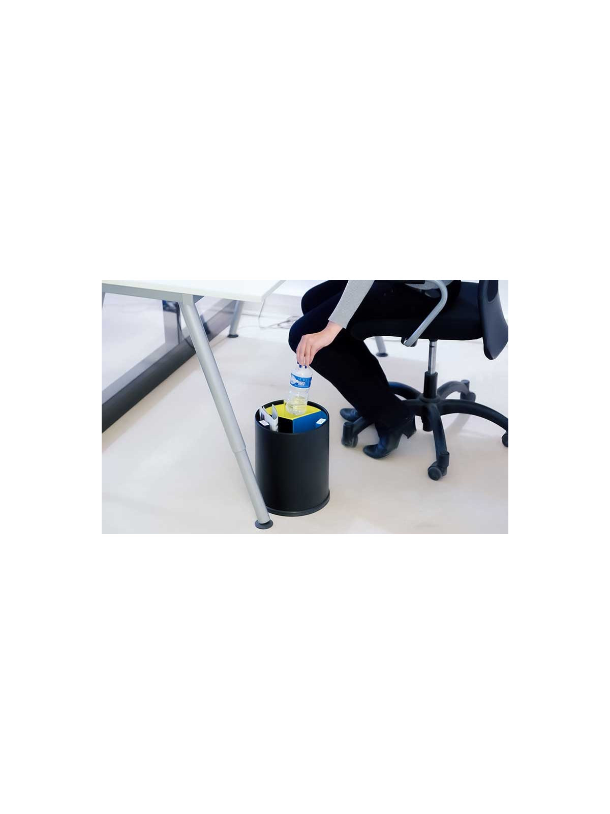 CORBEILLE DE TRI ET RECYCLAGE INTERIEUR DE DECHETS NARCISSA 3 COMPARTIMENTS