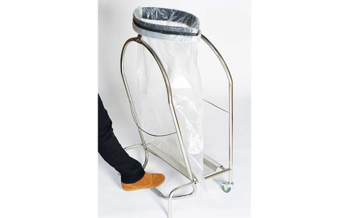 PORTE-SAC AVEC PINCE EN INOX P7052